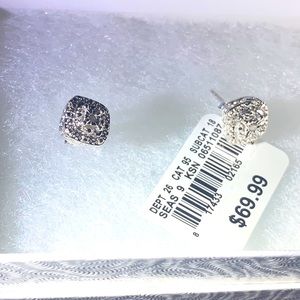 Sterling Silver Faux Diamond Studs